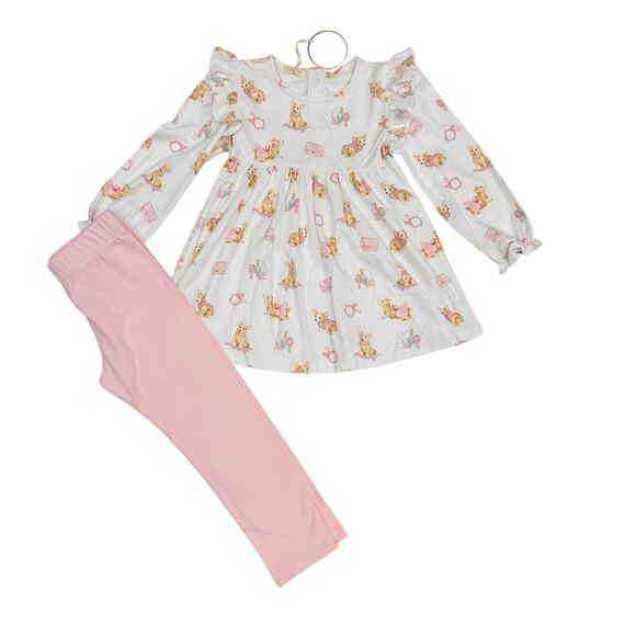 Baby Club Chic Other - NWT Baby Club Chic Size 3 Corgi Blouse & Legging Set